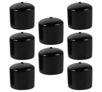 8pcs Trailer Hub Rubber Dust Cap 1.97 Inch, Sealed Bearing Cover | Black Rubber Build, Quick Fit Removal, Dust and Water Protection for Trailer Wheel Models