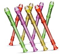 8Pcs Transparent Clarinet Small Flute Musical Instrument for Beginners Lightweight and Stylish Design Enhances Hearing and Motor Skills for Group Play