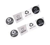 8pcs Trash and Recycle Letter Sticker for Recycling Bin, Self Adhesive
