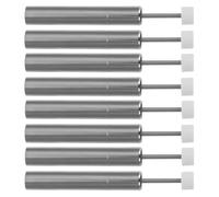 8pcs Trash Can Lid Damper Replacement, Soft Close Metal Shock Absorber | 48n Set, Silver Finish for Kitchen Bins and Public Waste Lids