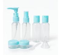 8pcs Travel Bottle Set Empty Refillable Toiletry Travel Container Kit Leakproof Clear Plastic Travel Bottle With Clear Bag For Cosmetic Shampoo Conditioner Suntan Oil Shower Gel Hand Wash Makeup