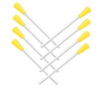 8pcs Triangle Percussion Iron Stick Accessories for Musical Use | Yellow Metal and Plastic Build, Protects the Instrument, Not Easy to Crack, 8pcs Pack for Hand Percussion