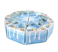 8Pcs Triangular Cake Shaped Paper Gift Box Cookie Candy Baby Shower Favors Treat Kids Birthday Party Dessert Packaging Boxes