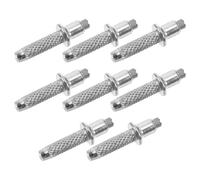 8pcs Tungsten Manganese Alloy Walking Stick Tip Replacement for Hiking | Screw on Fit, Internal Spike Design, Silver Finish, for Trekking Enthusiasts on Slippery Trails