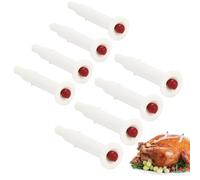 8Pcs Turkey Temperature Pop-Up, 1.85 Inches Turkey Pop-Up Cooking Timer, Oven Cooking Temperature Meter For Poultry Roasted Chicken Meat Beef, 79~82 Degrees, Family Kitchen Restaurant