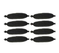 8pcs Twisted Wig Curly Synthetic Hair Extension for Women Black | High Temperature Fiber, Long Wavy Texture, Carnival and Festival Styling, Role Play, Halloween Use