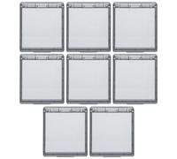 8pcs Ultra Thin Waterproof Switch Cover with Adhesive Plastic Case