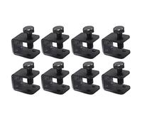 8Pcs Universal Car Auto Splash Guards Fitting Fixing Black U C Clamps Bolt On No Drilling Clips Mud Flaps For Car W/fender flange