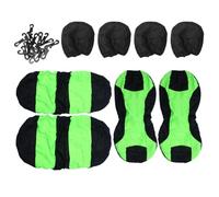 8pcs Universal Cloth Mesh Car Seat Covers Set for Front and Rear Seats | Side Compatible, Easy Maintenance, Protects Upholstery from Dirt, Suitable for Family and Daily Commuting