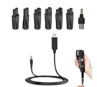 8Pcs Universal Electric Shaver Charger Cable Kit, 5V USB Electric Shaver Chargers Power Adapter Cord Replacement Compatible with Philips, Wahl, Braun & More for Bathroom & Travel