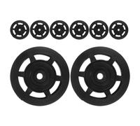 8pcs Universal Home Gym Pulley Wheel Nylon Bearing Replacement Part | Reinforced Core and Shell Construction, Integrated Bearing System, Black Finish, for Cable Machines