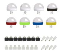 8pcs USB Party Lights Mini Disco Ball, 7 Modes LED Small Magic Ball Sound Control DJ Stage Light Colorful Strobe RGB Lamp Atmosphere Light for Home Party KTV Club