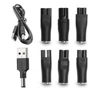 8Pcs USB Shaver Charger Cable Kit,5V USB Black Electric Shaver Chargers & Power Supplies for Hair Clippers, Beard Trimmers, Shavers, Beauty Instruments, Desk Lamps, Purifiers