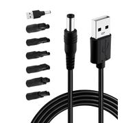8Pcs USB Shaver Charger Power Adapter Cord, Universal Power Cord 5V Replacement Charger Electric Shaver Charger Cable Kit USB Adapter Set for Shavers Hair Clippers Beard Trimmers Beauty Devices