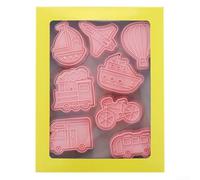 8PCS Vehicle Cookie Cutters Train Plane Ship Shapes