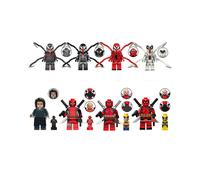 8PCS Venom & Deadpool Marvel Avengers Mini Figures - Lego-Compatible Superhero Set (4.5cm, ABS Plastic)