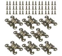 8Pcs Vintage H-Shape Hinge, Antique Mini Decorative Hinges Jewelry Box Folding Hinges with Screws for Small Wooden Boxes, Jewelry Boxes, Cupboard, Gate Cabinet, Toolbox Decoration