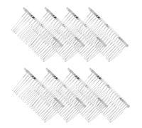8pcs Vintage Metal Hair Comb with 20-tooth Insert for Bridal Veils | Decorative Hair Comb, Silver Iron Side Piece, Stable Hold for Fine Long Curly Hair at Weddings