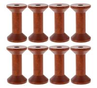 8pcs Vintage Wooden Empty Thread Spools for Yarn and Crochet Cord