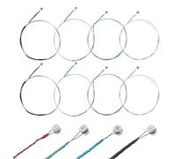 8Pcs Violin Strings 4/4 and 3/4 String Universal Full Set (G D A E) String Instrument Accessories Classic Silver Strings Steel Core with Nickel Plated Ball Head for Violin Instruments