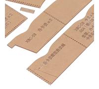 8pcs Wallet Acrylic Template, Long Wallet Pattern Template Set, Professional Precise Cutting Clear Acrylic Stencil for DIY Faux Leather Craft with Protective Kraft Cover