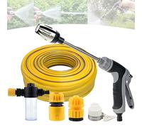 8pcs Water Blitz Pressure Washer, WaterBlitz High Pressure with 15m Water Pipe, Ergonomic Handle Quick Connect with 360° Rotating for Three Spray Modes
