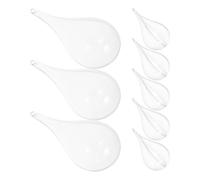 8pcs Water Drop Shape Fillable Hanging Ball Ornament with Loop