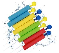 8Pcs Water Pistols for Kids 21.5cm Water Blaster Foam Shooter Set Kids Water Shooter Toys 4 Colors Foam Water Pistol Beach Toys Water Blaster for Summer Pool Garden Outdoor Party Favors (round x 8)