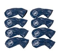 8Pcs Waterproofs Headcover Golfs Iron Club Head Covers PU Leather Golfs Head Covers Rod Protective Cases Enduring Club Cover Protective Cover PU Soft Enduring Portable