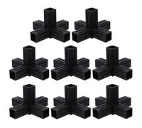 8pcs Way Elbow Square Tube Connector Plastic Pipe Fitting 20mm | Material, Smooth Inner Groove, Corrosion-resistant Plastic Stable Support for DIY Projects and Workspace Fence Tubes
