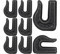 8Pcs Weld-On Chain Hook, 5/16 Inch Grade 70 Clevis Grab Hooks for Tractor Bucket, Heavy Duty Grab Hook Weldable for Chain Pulling and Lifting, Forged Steel Weld Hooks for Rigging/Forklift Trailer