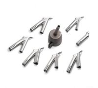 8PCS Welding Tip Nozzles for 32mm Hot Air, Stainless Steel Plastic Welder Tips Set with Round, Triangle & Tacking Nozzles for PVC Vinyl Repair