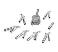 8PCS Welding Tip Nozzles for Hot Air, Stainless Steel Round Triangle Tacking Heads for PVC Vinyl Plastic Sheet Repair Welding Kit