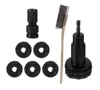8pcs Wheel Hub & Stud Cleaner Tool Kit, Include Grinding Head, Pads, Adapter, Cleaning Wire Brush, Wheel Hub Resurfacing Kit Fit 1/2" Impact Wrench & Power Drill Maintenance Removal Tool for Cars