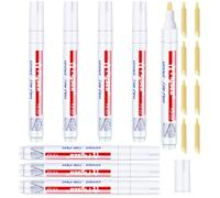 8pcs White Grout Pen Grout Reviver Pen Unibond Grout Restore Marker with 8pcs Replacement Nib Tips for Tile Grout Wall Floor Bathrooms and Kitchen