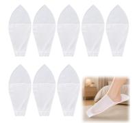 8Pcs White Open Toe Sock Aid, Easy Slide Compression Sock Helper, Practical Tool for Elderly, Pregnant and Disabled to Put on Socks