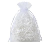 8pcs White Organza Bags Large Sheer Mesh Gift Bag with Drawstring for Candy Makeup Baby Shower Wedding Favour Christmas Jewelry Pouch (White13x18cm)