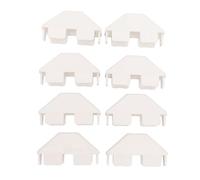8pcs White Picket Fence Cap Rainproof Windproof Fencing Parts Decorative PVC Pocket Rail End Cap for Outdoor Garden
