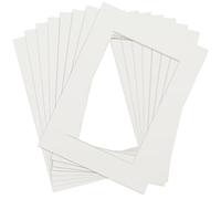 8Pcs White Picture Mounts, 8x6 Inch Picture Frame Mounts to Fit for 6x4 Inch Pictures, Acid Free Photo Mount with Aperture, Mount Board Card Picture Frame Mats for Photos, Prints, Paintings, Artworks