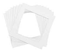 8Pcs White Picture Mounts, 8x8 Inch Picture Frame Mounts to Fit for 6x6 Inch Pictures, Acid Free Photo Mount with Aperture, Mount Board Card Picture Frame Mats for Photos, Prints, Paintings, Artworks