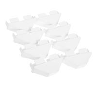 8pcs White PVC Flat Fence Post Caps for Wood Posts and Railings | Decorative Finish, Sunlight Protection, Garden Repair Use, Matches Fence Colour, for Homeowners and PET Owners