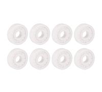 8pcs White ZrO2 Full Ceramic Miniature 608 Ball Bearing, 8x22x7mm Low Noise Bearings for Electric Motors, Toys, and Home Appliances