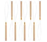 8pcs Wig Crochet Tool Wooden Handle and Stainless Steel Bead Threader