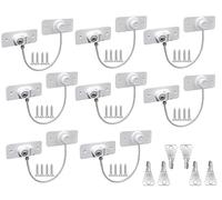 8Pcs Window Locks for UPVC Windows, MIVITOOM Window Cable Restrictor Window Safety Locks with Keys and Screws for Child & Pet Safety, Self Adhesive