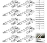 8Pcs Window Restrictors Locks with Screws, 8.5x4.8cm Stainless Steel Upvc Window Restrictor Hook, 4 Left Handed & 4 Right Handed Child Safety Security Catch Lock Buckle for Home School Kindergarten