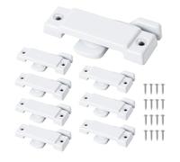 8PCS Window sash Locks, Windows Lock,Window Latch,Window Locks for up and Down Windows, 2-1/4” Mounting Hole Centers,Windows Replacement Sash Lock (White)