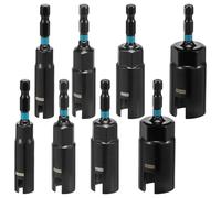 8PCS Wing Nut Driver Set 4 Sizes Chromium Vanadium Steel Wing Nut Socket Kit with 1/4 Inch Hex Shank for Eye Bolt Wire Twisting