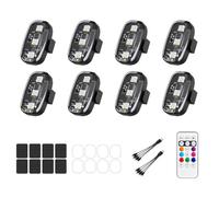 8Pcs Wireless LED Strobe Lights, 8 Colors 10 Kind of Lighting Effects USB Rechargeable Anti-Collision Warning Light, High Brightness LED Strobe Lights for Bike Car Drone Motorcycle Aircraft
