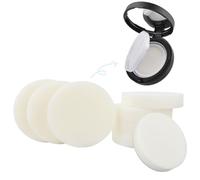8Pcs Womens White Round Air Cushion Sponge Facial Powder Puff Makeup Beauty Face Foundation Blender Cosmetics Blush Applicators for Dry and Wet BB CC Cream