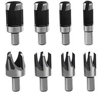 8pcs Wood Dowel Maker Dowel Hole Cutter Pin Carbon Steel Drill Bit Set with Metric Shank, Conical Claw HSS Cork for Woodworking Tool 6 mm 10 mm 13 mm 16 mm